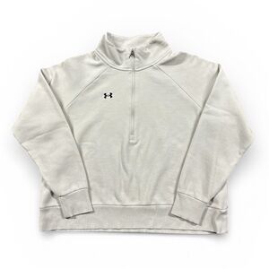 Under Armour Quarter Zip Pullover Women’s XL Oversized Off White Color